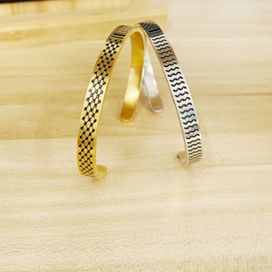 Palestinian Arabic Scarf <b>Men</b> Bangles Palestine Keffiyeh Pattern <b>Bracelet</b> - Product Image 4