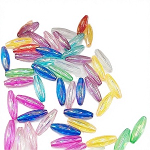 Cuentas Ovaladas de Acrílico Lucite de Plástico JC Multicolor Fantasía 6x19mm 500g/bolsa para Fabricación de Joyas y Accesorios de Ropa al por Mayor - Product Image 3