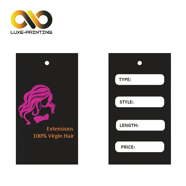 Luxo personalizado pendurar tags com logotipo Design e impressão moda vela cabelo roupas balanço tag com corda