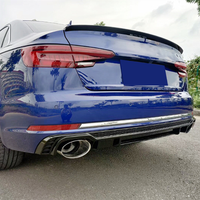Diffuseur arrière en ABS pour Audi B9 A4 S Line modèle sport 2017-2019, style RS4, pièces de carrosserie, lèvre de pare-chocs arrière