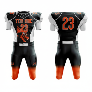 Personnalisable Football Américain Uniforme Manches Complètes Haute Qualité Respirant Imprimé Anti-Bactérien Séchage Rapide Vêtements de Sport Personnalisé - Product Image 1