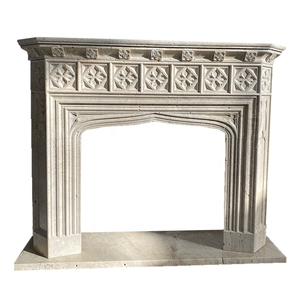 Marble Electric <strong>Fireplace</strong> Yellow Travertine <strong>Fireplace</strong> Beige Marble <strong>Corner</strong> <strong>Fireplaces</strong> <strong>for</strong> Indoor Usage - Product Image 1