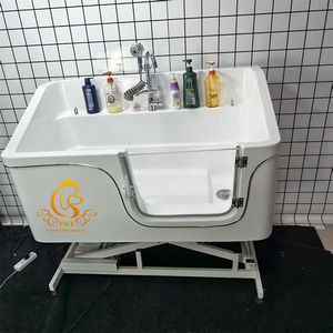 Baignoire pour <span class=keywords><strong>chien</strong></span> en acrylique durable EUR PET, facile à nettoyer, avec levage électrique, nouvelle baignoire pour animaux de compagnie en bois, grande taille - Product Image 2