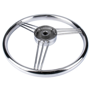Boat Steering Wheel 13.5inch Stainless Steel For Replace Repair Marine <b>Hardware</b> - Product Image 2