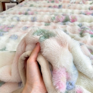 Couverture en polaire Shinori-kaku Milk Fleece 180x220cm, double couche, épaisse, douce et chaude, pour la maison - Product Image 3