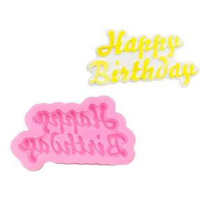 Moule en silicone 3D pour chocolat, forme nuage et mots Joyeux Anniversaire, pour dentelle sucrée, décoration OEM/ODM - Product Image 2