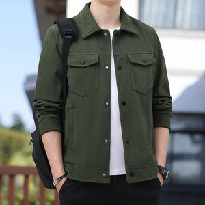 Sudadera con capucha de poliéster cortavientos para hombre, estilo casual y holgado, con cremallera larga, de color liso, de la marca americana ODM. - Product Image 6