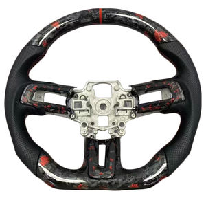 Nuevo Volante Deportivo de Fibra de Carbono Forjada y Cuero Perforado para Ford Mustang - Product Image 1
