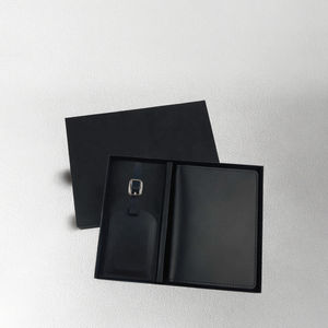 Cartera de Viaje RFID de Cuero Genuino con Patrón Saffiano, Tarjetero, Funda para Pasaporte, Juego de Etiquetas para Equipaje, Caja de Regalo - Product Image 3