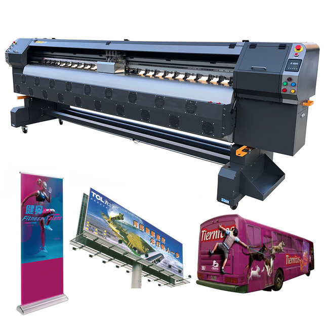 Industrial High Speed 3.2m Eco Solvent Printer for Flex Banner Advertisement With Konica 512i 4/8 Printheads