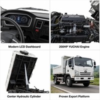 Самосвал 4x2 для легких работ, 200 л.с., 6-колесный, леворульный, для строительных площадок, для Африки и Юго-Восточной Азии