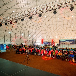 Ngoài trời sang trọng lớn mái vòm lớn Lều 500 chỗ ngồi trắc địa và mái vòm từ người bán đã được xác minh mái vòm sự kiện yoge thương mại - Product Image 2