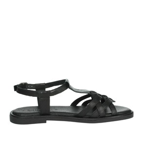 Sandali bassi neri da donna 68264 diapositive leggere con soletta in TPR stampa Slip-On per ragazze - Product Image 4