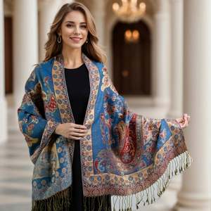 Bufanda con Estampado de Nuez de la India, Estilo Étnico, Popular y Hermosa, con Borlas para Mujer, Bufandas y Chales Versátiles YHK0060 - Product Image 3