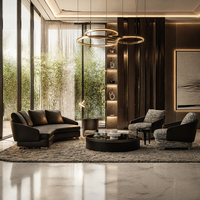 Ensemble de canapé-lit en cuir artificiel YUANCHANG avec pieds en acier inoxydable - Design moderne pour hôtels et appartements