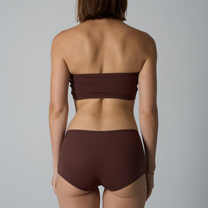 Conjunto de lencería para mujer: <span class=keywords><strong>Sujetador</strong></span> <span class=keywords><strong>bandeau</strong></span> <span class=keywords><strong>sin</strong></span> tirantes, <span class=keywords><strong>sin</strong></span> costuras, <span class=keywords><strong>sin</strong></span> aros, tipo segunda piel, True Cloud, y braguita boyshort. - Product Image 2