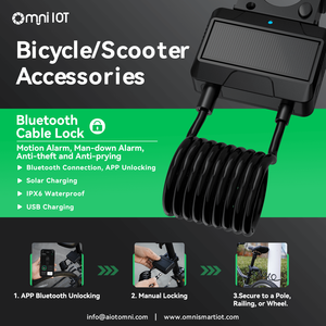 ओमनी वायरलेस यूएसबी चार्ज किराये परियोजना व्यक्तिगत साइकिल श्रृंखला Bluetooths सौर पैनल Bluetooths अनलॉक बाइक स्मार्ट केबल ताला - Product Image 6