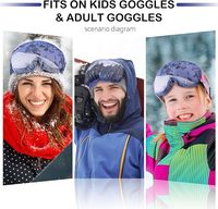 Couvre-lunettes de ski et de snowboard en microfibre personnalisé avec logo couleur, design sur mesure, masques oculaires et accessoires