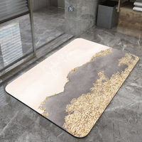 Tapis de bain en caoutchouc antidérapant-surface super absorbante à séchage rapide avec fond antidérapant sûr tapis de douche de salle de bain