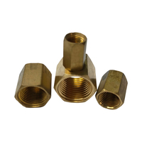 Raccords de tuyauterie en laiton de haute précision, écrous hexagonaux pour tuyaux en cuivre, connecteurs de raccordement filetés 1/8" 1/4" 3/8" 1/2" 3/4"