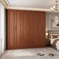 Guarda-Roupa de MDF Sob Medida com Painel Arqueado, à Prova de Umidade e Ecológico, Independente para Armazenamento Moderno no Quarto