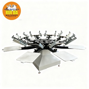 Thiết Kế Mới T-Shirt Máy Móc Quần Áo Quay Dệt Nhôm <span class=keywords><strong>Squeegee</strong></span> Chủ 8 Màu 8 Trạm Lụa Màn Hình Máy In - Product Image 1