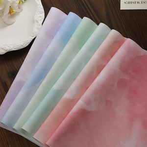 Papier d'Emballage Artistique Imperméable à l'Eau avec Fleurs en Papier <span class=keywords><strong>Aquarelle</strong></span> Faite à la Main Romantique <span class=keywords><strong>Bouquet</strong></span> Matériel de Fleuriste Non Couché Gravure - Product Image 2