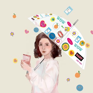 RST Ô Trong Suốt Ô In Hình Nụ Cười Đầy Màu Sắc Cho Nữ Và Cô Gái Trẻ - Product Image 6