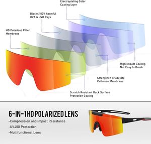 Gafas Deportivas Personalizadas para Exteriores, Gafas de Correr con Protección UV400, Unisex, para Ciclismo de Montaña y Bicicleta, para Hombre - Product Image 2