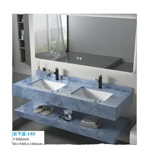 Supplier Modern Bathroom Sink Vanity Sintered Stone Cabinet with Mirror For Hotel