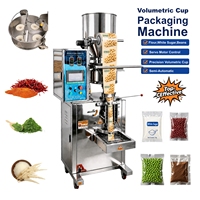 Machine d'emballage alimentaire avec remplisseur volumétrique automatique pour granulés et poudres, pour le remplissage, l'emballage et la scellage de sachets et de sacs (riz)