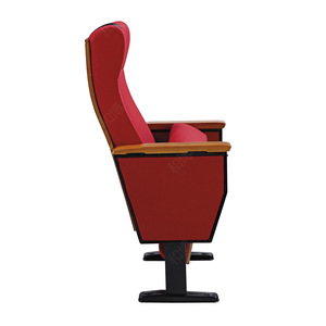 Chaises de théâtre à niveaux Manwa Expo en hêtre rouge HB666 avec accoudoirs pour hôpitaux, écoles et salles de conférence - Product Image 3