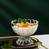 Contenants à glace en forme de pétale au design délicat, coupes à dessert pour jus et salades, bols à glace