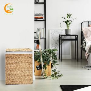 Ecoka Handicraft Laundry <b>Basket</b> Oak Hamper Drum <b>Small</b> Wicker <b>Baskets</b> for With Lid Cheap Price - Product Image 3