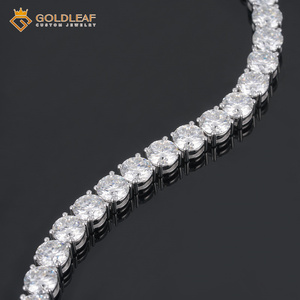 Goldleaf Wholsale 2/3/4/5/6 mm Moissanite Tennis Bracelet Fashion S925 Sterling Silver Plated Hip Hop Tennis Chain for <b>Men</b> Women - Product Image 4