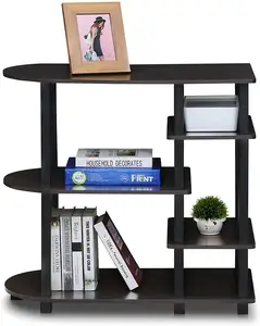 Turn S Tube Round Corner Storage Shelf Small Assemble Office Bookshelf book case