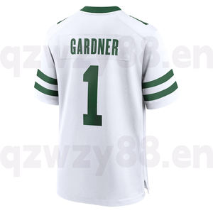 Yetişkinler için jetler Retro üçüncü nesil işlemeli Rugby forması nefes spor gömlek şort artı boyutu ADAMS 17 # GARDNER 1 # - Product Image 5