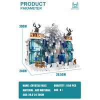 Mould King – château de rêve créatif, Puzzle éducatif créatif pour filles, briques de bricolage, bloc de construction n ° de chutes de cristal pour enfants, cadeau, 11009