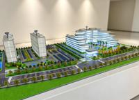 Maqueta Arquitectónica con Iluminación LED Personalizada, Maqueta a Escala de Edificios para Planificación General de Parques Industriales