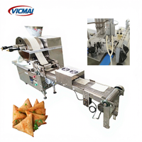 Ligne de pliage automatique de samosas Patti, haute efficacité, utilisation facile, ligne de production de samosas à faible consommation de main-d'œuvre pour les usines alimentaires