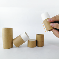 Tube en papier kraft biodégradable personnalisé de 45 ml, 60 ml, 75 ml pour stick déodorant, contenant pour emballage de soins de la peau et shampoing, à usage professionnel