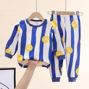 Liquidación de Existencias, Pijamas para Niños Pequeños, Conjunto de 2 Piezas, Camiseta y Pantalones, 100% Algodón, Ropa de Dormir para Niños - Product Image 4