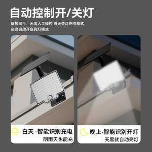 Solar Garden <b>Light</b> 106LED 14x11.2x5cm <b>With</b> <b>Motion</b> <b>Sensor</b> Outdoor Waterproof Wall Mount Lighting - Product Image 5