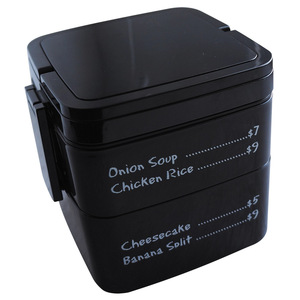 Square Plastic <b>Lunch</b> <b>Box</b> Single Layer With Handle Student Bento <b>Box</b> Green Lid Food Storage Container For Children - Product Image 2