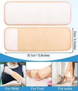 Envoltura ajustable para pies con aceite de ricino, reutilizable, con tiras de gancho y bucle para un ajuste cómodo. - Product Image 2