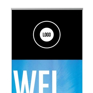 Support de bannière enroulable compact à montage rapide avec bord anti-ondulation pour salons professionnels - Product Image 2