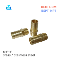 Raccord droit en laiton NPT BSPT 3/4''*1/2'' à filetage pagode, adaptateur réducteur à soufflet, raccords de tuyauterie à filetage pour gaz, huile, eau
