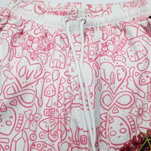 Shorts de basketball rétro vintage respirants grande taille personnalisés par sublimation pour hommes et femmes en double maille unie - Product Image 4