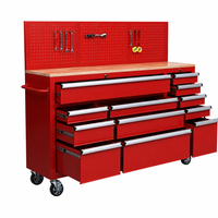 Chariot d'atelier à roulettes Pro-Series avec tiroirs, capacité de charge élevée, boîte à outils en acier pour la réparation