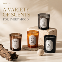 Vela Aromática Personalizada de 50g en Vaso de Vidrio, Vela Mini de Cera de Soya, Etiqueta Privada OEM, Set de Regalo al por Mayor, Múltiples Fragancias